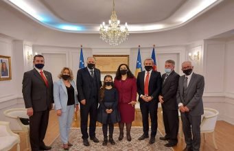 23 Nisan Kosova Türkleri Milli Bayramı Çerçevesinde Cumhurbaşkanı Vjosa Osmani-Sadriu Ziyaret Edildi